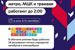 В День города транспорт Москвы продлит свою работу